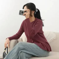 GONEGANI OFFICIAL - Atasan Wanita Bahan Cotton Import Oene Sweater Magenta