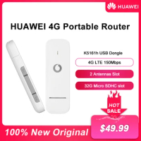 New Huawei K5161 Wireless Router USB Dongle 150Mbps Modem Stick Mobile Broadband 4G LTE Wireless WiFi Adapter For Home Office