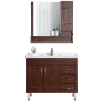 Y Bathroom Cabinet Full-Length Mirror Cabinet Solid Wood Washbasin Washstand Wash Basin Cabinet Combination Basin