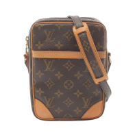【二手名牌BRAND OFF】LOUIS VUITTON LV 路易威登 棕色 原花 PVC塗層帆布 Danube 肩背包  M45266