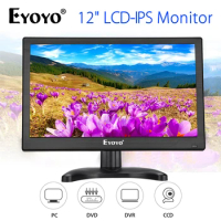Eyoyo 12" 1920x1080 HDMI IPS Monitor VGA BNC AV USB LCD Monitors Video Audio DVD CCTV Monitor Security LED Display
