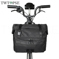 TWTOPSE 27.5L Folding Bike Bag For Brompton Bicycle Borough Roll Top Large Laptop Tool Bottle High-Capacity Shoulder Strap Bag