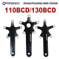 Prowheel Road Bicycle Crank Set 110BCD 130BCD 170mm 172.5mm With BB Bottom Bracket Folding Bike Crankset