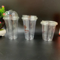 100 Ly nhựa PET UKP dày dặn dùng cho cà phê mang đi và trà hay đá xay,,,, size 360ml-480ml thiết kế 