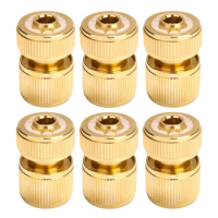 6Pcs Water Tap Hose Adaptor 1/2 Inch Pipe Connector Fitting Set Quick-Release Garden Hose Coupling Systems for Watering