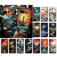 Beautifull landscape Moon Wave Art Phone Case For Google Pixel 8 7 Pro 7A 7 6A 6 Pro 5A 4A 3A Pixel 4 XL Pixel 5 6 4 3A XL