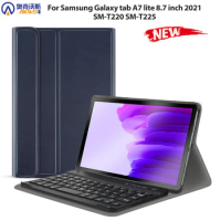 For Samsung Galaxy Tab A7 lite Case with Keyboard, 8.7 inch SM T220 T225 Wireless Bluetooth Keyboard Magnetic Funda Folio