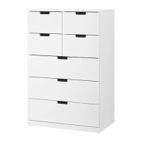 NORDLI 抽屜櫃/7抽, 白色, 80x122 公分