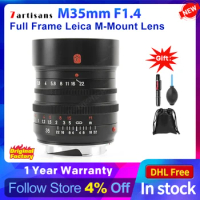 7artisans 7 artisans M35mm F1.4 Full Frame Leica M-Mount Lens for Leica M2 M3 Leica SL TL TL2 Leica CL and Fujifilm GFX Cameras