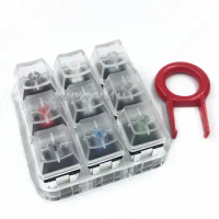 New Mechanical Keyboard axis Cherry MX Switch Tester 3 Pin Black Red Brown Blue Green Milk White Red 9 Key Translucent Keycap