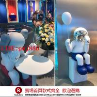 【咨詢客服驚喜多多】太空人kaws氣球公仔客廳樣板房裝飾擺件網紅店暴力熊潮玩大型落地