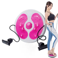 Twist Exercise Board Rotating Disc Waist Twist Machine Twist Board Abdominal Exercise Equipment With Magnets &amp; Handles Waist