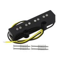 FLEOR Open Alnico 5 Jazz JB Bass Pickup Bridge Pickup Braided Cloth Cable for 4 String Bass Parts