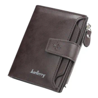 DIKEDAKU Baellerry Mens Short Wallet Hot Style Multicard Wallet PU Driving License Bag Card Bag Wholesale Mens Purses
