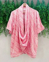 OUTER BATIK SYAL KANGAROO OUTER BATIK CARDIGAN ATASAN OUTER BERLENGAN BATIK MODERN WANITA OUTER BATI