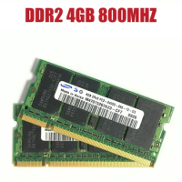 SEC Chipset Laptop Memory 4GB PC2-6400 DDR2 800MHz Notebook RAM 4G 800 6400S 4G 200-pin SO-DIMM