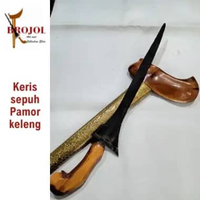 Keris Sepuh Brojol Pamor Keleng Era Padjajaran Langka TUS warangka Gayaman solo pendok buton