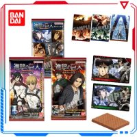 Bandai Shokugan Cards Attack on Titan Anime Cards Eren Mikasa Armin Hobby Game Collection Cards Display Gift for Boys