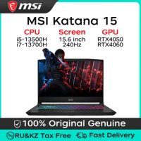 MSI Katana 15 Gaming Laptop 15.6 Inch FHD 240Hz IPS Screen Notebook i7-13700H 16GB 512GB RTX4060 Gaming Computer Win11 Netbook