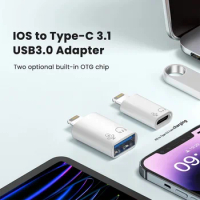 Elough Type C Adapter for Ios Lightning Male To Usb 3.0 Adapter Female Fast Charging Adaptador Headphone Converter for Iphone