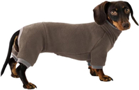 Dachshund Dog Turtleneck Sweater Winter Warm Clothes for Dachshunds Sausage Dog Winter Outfit(BrownL
