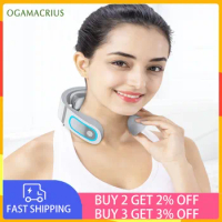 OGAMA CRIUS Electric Pulse Vibration Neck Therapy Massager 4 Heads Health Care Relaxing Deep Tissue Cervical Massage