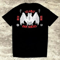 Tshirt FEAST | Kelelawar Black Selamat dan Sukses baju metal cotton combad 24s Kain Katun Lembut Hit