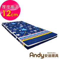 Andy Bedding 安迪寢具 就是厚胖胖床墊-單人加大3.5尺(床墊 硬式床墊 單人床 折疊床 加厚床墊 台灣製床)