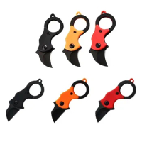 Mini Keychain Karambit Claw Knife 3CR13MOV Blade Tactical Rescue Pocket Claw Folding Knives Hunting EDC Survival Tool