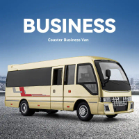 Mô hình xe buýn kinh doanh Cosstar bằng kim loại đúc tỷ lệ 1/33 với đèn chiếu sáng tích hợp, cửa sổ 