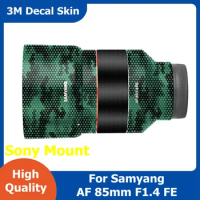 For Samyang 85 F1.4 FE Decal Skin Vinyl Wrap Film Lens Body Protective Sticker Protector Coat AF 85mm 1.4 For Sony Mount 85/1.4