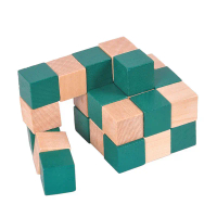 [Fun] IQ Puzzle Wooden Dragon Tail Magic Cube Style Puzzle Toy Adult Children Intelligence Brain Tea