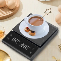 Kitchen Coffee Scale with Timer 3kg/0.1g High Precision Pour Over Drip Espresso Scale with Back-Lit LCD Display