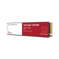 【WD 威騰】WD 紅標 SN700 4TB NVMe PCIe NAS SSD(讀：3400MB/s 寫：3100MB/s)