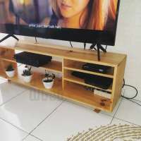 Rak Tv minimalis kayu pinus 2 susun