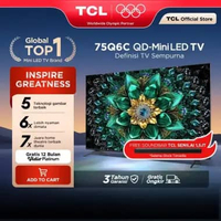 TCL 75 Inch QD-Mini LED TV Q6C - AiPQ Pro Processor - 5in1 Healthy Eye care - 144Hz - Smart Android 