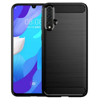 Brushed Carbon Fiber Case For Nova 5 Pro 5i 5t Anti-fall Shockproof Phone Cover For Huawei Nova 5T Pro 5pro Soft Mobile Shell