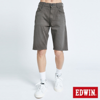 EDWIN 男裝 JERSEYS 迦績 PK EJ3棉涼感寬鬆 牛仔短褲-中灰色