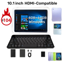 10.1INCH Windows 10 F2 Tablet PC 64 Bit 4GBRAM 64GBROM HDMI-Compatible Dual Camera WIFI Quad Core X5- Z8350 8000 Mah