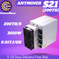 New Antminer S21 Miner 200T 3550W Asic Miner BTC Mining Bitmain