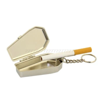 Mini Tinplate Coffin Pocket Ashtray Portable Tray with Lids Travel Auto Smoking N21 19 Dropship