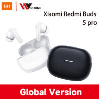 Global Version Redmi Buds 5 Pro TWS Bluetooth 5.3 52dB Noise Cancellation Hi-Res Audio LDAC Sound Wireless Earphone Hi-Fi Sound
