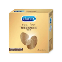 【Durex 杜蕾斯】杜蕾斯真觸感裝衛生套1盒(共3入)