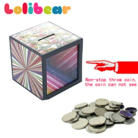 Money Box Magic Tricks Close Up Magia Piggy Bank Toys Mystery Box Magie Mentalism Illusion Gimmick Props Prank Toy for Kids