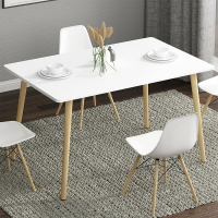 餐桌 億家達餐桌家用小戶型簡約桌子長方形北歐實木腿飯桌客廳實用餐桌