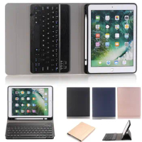 Bluetooth Wireless Keyboard Pu Leather Case Stand Cover for iPad 9.7 inch 2017 2018 Air