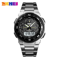 Certified products skmei 1370 dual time quartz watch for man waterproof elctronic wristwatch waterpr