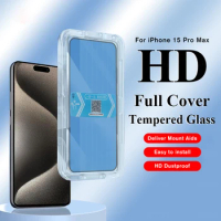 Screen Protector for IPhone 15 Pro Max iPhone 15 Plus Tempered Glass for IPhone 15 Pro iPhone 15 Install Auto-Dust Removal Kit