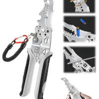 Multi-Function Professional Elbow Wire Stripper Pliers Crimping Tool Electrician Wire Crimping Cutter Wiring Scissors Hand Tool