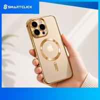 SMARTCLICK Case iPhone Premium MagSafe Elektroplating Mewah For X XS 11 12 13 14 15 16 PRO MAX IPHON
